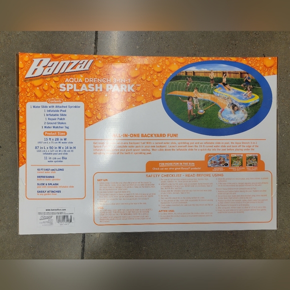 Banzai Aqua Drench 3 in 1 Splash Park - Picture 2 of 2